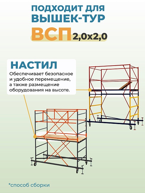 Настил с люком вышки-туры Промышленник ВСП-250/2,0 фото 2