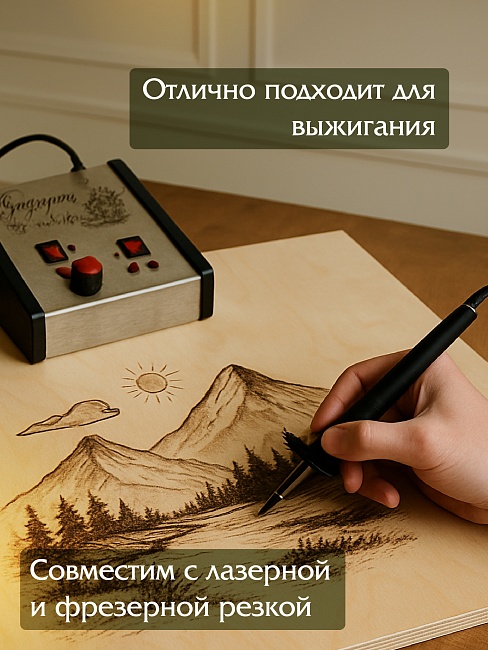 Фанера Промышленник 480х460х10мм, береза, упаковка 5 шт фото 5
