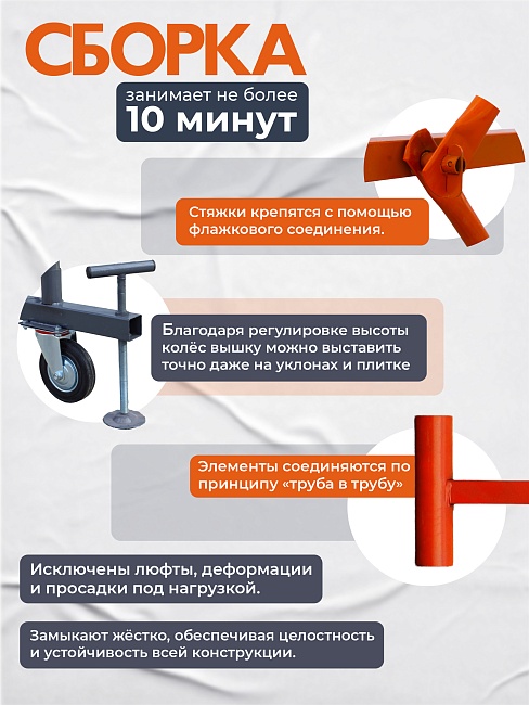 Вышка-тура TeaM ВСП 2.0х2.0, 18.4 м фото 5