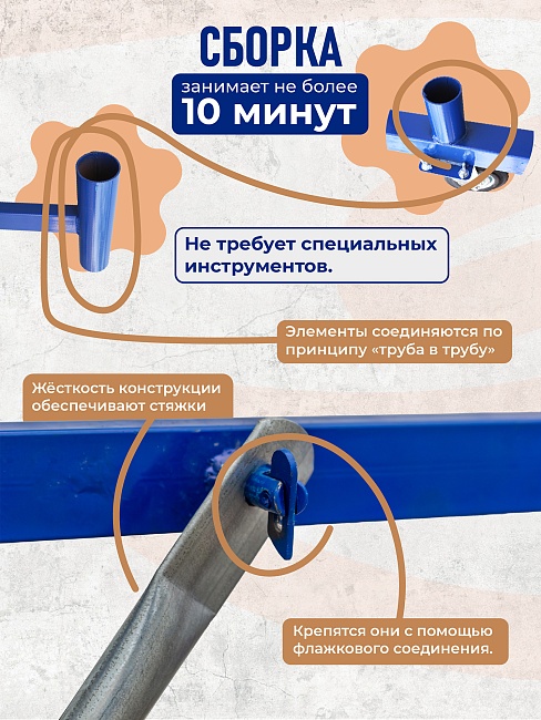 Вышка-тура ВСП Пром 0.7х1.6, 4.0 м фото 6