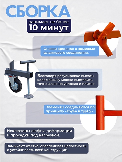 Вышка-тура TeaM ВСП 1.6х2.0, 18.4 м фото 5