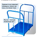 Платформенная тележка Промышленник 1800х800 ПД-8.18 200 мм с двумя ручками фото 5